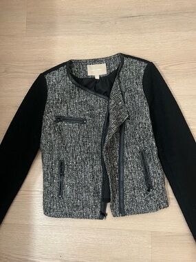 Banana Republic Black and Gray Tweed Jacket